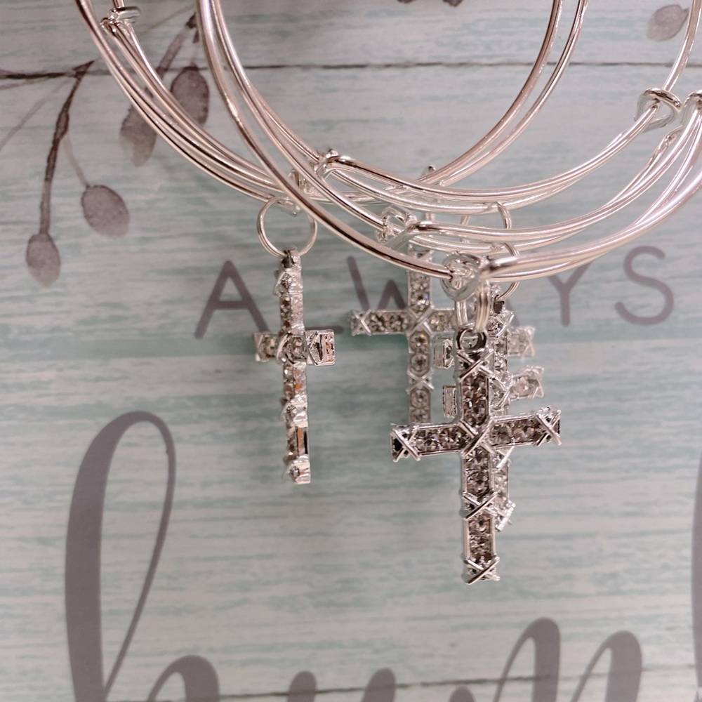 Handmade Diamond Cross Bangle’s by CMJ✨ - Picture 2 of 5